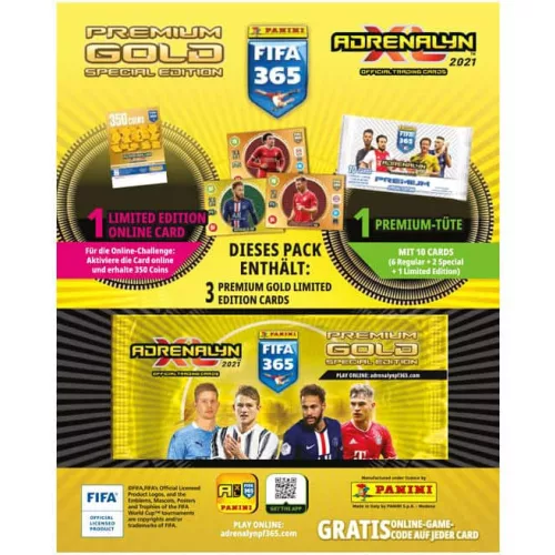 Panini Adrenalyn XL FIFA 365 2021 Prémium Gold Csomag