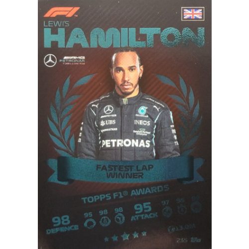 235. Lewis Hamilton - Topps F1 Awards