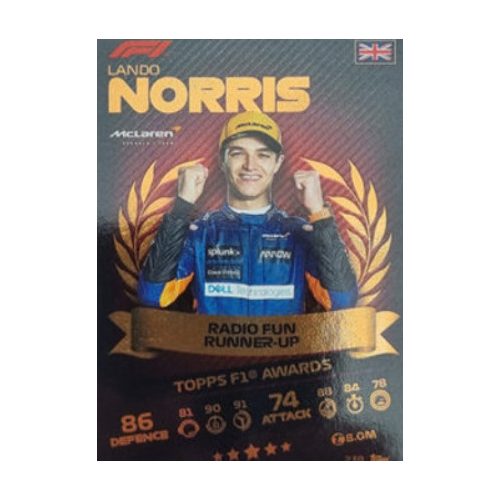 238. Lando Norris - Topps F1 Awards