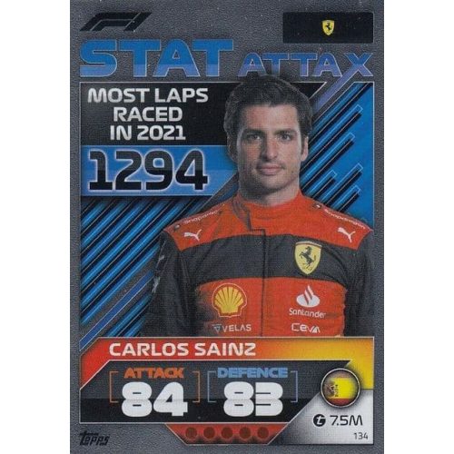 134. Carlos Sainz - Stat Attax