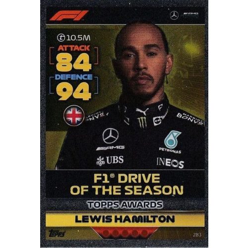 283. Lewis Hamilton - Topps Awards