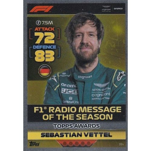 284. Sebastian Vettel - Topps Awards