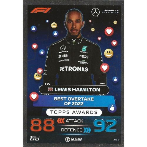 298. Lewis Hamilton - Topps Awards