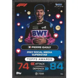 304. Pierre Gasly - Topps Awards