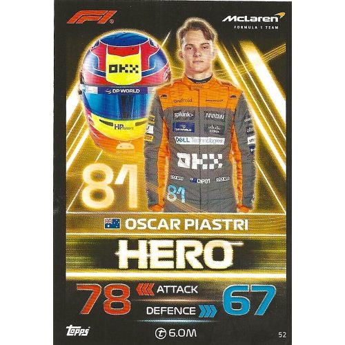 52. Oscar Piastri - Hero