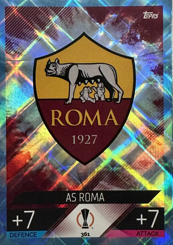 AS Roma Logo - Crystal - Panini, Topps focis kártyák - Colle