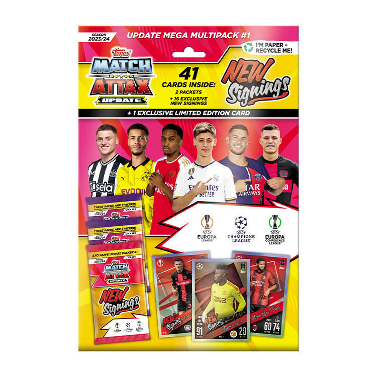 Topps Match Attax 2023/2024 Update Mega Multipack New Sign